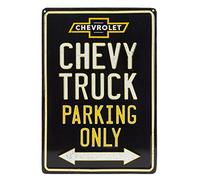Open Road Brands Chevrolet Chevy Truck Parking Only - Targa in metallo vintage Chevy per garage o grotta uomo