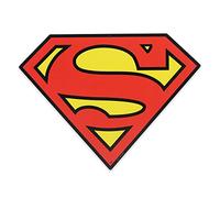 Open Road Brands DC Comics - Targa in metallo con logo Superman, divertente decorazione da parete per camera da letto o sala cinema