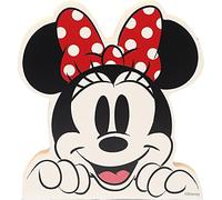 Open Road Brands, decorazione Shelf Sitter Disney Minni, in legno spesso, per camera dei bambini, sala giochi o ufficio