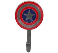 Open Road Brands Gancio da parete in ghisa con scudo di Capitan America Marvel, gancio da parete per cappotti, giacche, chiavi e altro ancora