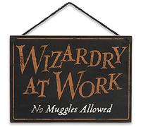 Open Road Brands Harry Potter - Decorazione da parete in legno a doppio lato, con scritta "Wizards" e "Wizardy", "Wizardy", "Wizardy"