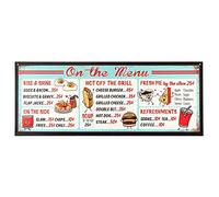 Open Road Brandsul Menu Board Embossed Metal Sign, 61 cm l