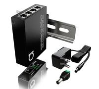 Open SFP Slot DIN Rail Gigabit Ethernet Switch, 4X 10/100/1000Base-TX + 1x 1000Base-FX, alimentatore UL, opzioni di alimentazione DC/USB, ampia temperatura, supporto industriale, sottile 26 mm