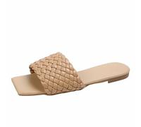 Open Toe Intrecciato Design Piatto Sandalo Estivo Casual Stile Abbigliamento Per