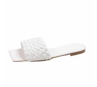 Open Toe Intrecciato Design Piatto Sandalo Estivo Casual Stile Abbigliamento Per