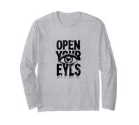Open Your Eyes, Maglietta da Uomo da Donna con Occhi Aperti Maglia a Manica