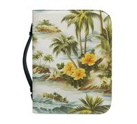 OPENARTUP Borsa per Bibbia per piante in pelle, unisex, con cerniera, impermeabile, con tasche, per la Bibbia cristiana, portatile, accessori per il trasporto