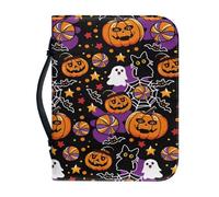 OPENARTUP Custodia in pelle nera per la Bibbia da donna con tasca con cerniera, custodia per bibbia per ragazze con portapenne, borsa per la Bibbia per accessori per il trasporto di chiesa, regalo