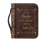 OPENARTUP Custodia per Bibbia con rose con materiale per lo studio, grande custodia per bibbia con scrittura, borsa della Bibbia blu con tasca, borsa per la Bibbia portatile, borsa per la Bibbia