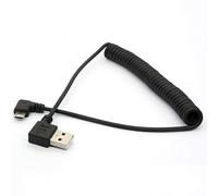 OpenII Cavo a spirale con attacco ad angolo retto da USB A a micro USB B maschio