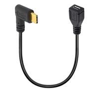 OpenII Cavo da micro USB a tipo C, con angolo di 90 gradi, adattatore da USB C maschio a micro B femmina, convertitore per MacBook Pro, laptop, dispositivi Android (lato USB C/tipo C)