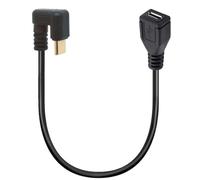 OpenII Cavo da micro USB a tipo C, con angolo di 90 gradi, da USB C maschio a micro B femmina, convertitore adattatore per MacBook Pro, laptop, dispositivi Android (USB C/tipo C a 180 gradi)