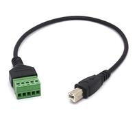 OpenII Cavo per stampante senza saldatura, cavo USB B a 5 pin con schermo a vite per terminale di estensione trasmissione dati estesa (da tipo B a 5 pin)