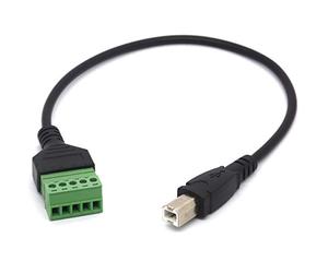 OpenII Cavo per stampante senza saldatura, cavo USB B a 5 pin con schermo a vite per terminale di estensione trasmissione dati estesa (da tipo B a 5 pin)
