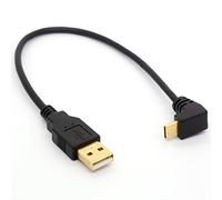 OpenII Cavo USB tipo C maschio a USB tipo A maschio, placcato in oro, cavo USB di sincronizzazione e adattatore di ricarica, 25 cm, angolo a 90 gradi