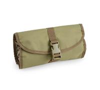 Openland Beauty Case Tattico Compatto - Organizer da Viaggio in Nylon Impermeabile 600D, Arrotolabile con Specchio, Gancio e Tasche Multiple. (OD Green)