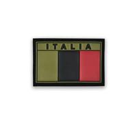 OPENLAND Tactical Patch Bandiera Italia in Gomma Low Visibility 8,4x5 cm | Patch Tricolore Velcro per Gilet Tattici, Zaini, Softair, Militare
