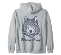 Openly Gray Wolf Felpa con Cappuccio