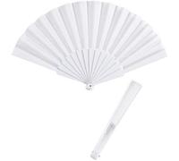 openspaceshop Set 60 VENTAGLI VENTAGLIO Bianco per Matrimonio Wedding Gadget Sposa Chiesa