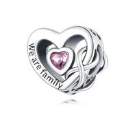 Openwork Cuore Infinito Perlina Fascino, 925 Argento Sterling Fascino Braccialetto Accessorio, Compatibile con Braccialetto Pandora Collana