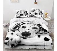 OPeque Animali Set Copripiumino Federa Con Due 50X75Cm Morbido E Confortevole Con Cerniera Copripiumino 220X155 Cane Copripiumino Singolo Ragazza Prevenire L'Allergia Stampa 3D Fibra Superfine