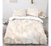OPeque Fibra Superfine Marmo Copripiumino 240X220 Federa Con Due 50X75Cm Morbido E Confortevole Modello Copripiumino Matrimoniale 240X220 Stampa 3D Set Copripiumino Prevenire L'Allergia Con Cerniera