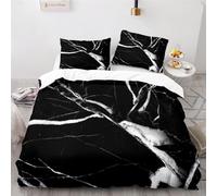 OPeque Marmo Set Copripiumino Una Piazza E Mezza Modello Copripiumino 200X200 Federa Con Due 50X75Cm Fibra Superfine Stampa 3D Set Copripiumino Matrimoniale Prevenire L'Allergia Con Cerniera