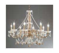 OPERA 8 LUCI LAMPADARIO CLASSICO STILE VENEZIANO IN VETRO 3 COLORI CON CRISTALLI