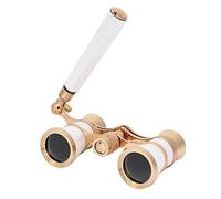 Opera Binocular, Occhiali Telescope 3X25 Occhiali da teatro Mini Binocular Concert Leggero Compatto Portatile, con Impugnatura per Adulti Bambini Donne Donne Ragazze in Musical(Bianca)