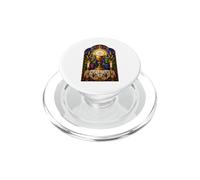 Opera d'arte a mosaico gotico cattolico calice ed eucaristia PopSockets PopGrip per MagSafe