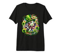 Opera d'Arte American Leopard Hound Dog St Patricks Day Maglietta Premium