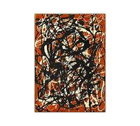 Opera d'arte astratta Forma libera di Jackson Pollock Stampe su tela Pittura Immagine di arte moderna per la decorazione della parete Decorazione della casa 40x65 cm/16x26 pollici Senza cornice