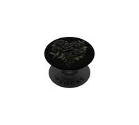 Opera d'arte botanica floreale gotica colibrì rosa nera PopSockets PopGrip Adesivo