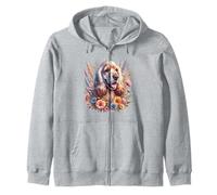 Opera d'arte con cocker spaniel inglese Felpa con Cappuccio