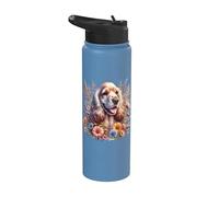 Opera d'arte con cocker spaniel inglese Stainless Steel Insulated Water Bottle