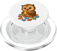 Opera d'arte con gufo - Design carino per gli amanti dei gufi e dei puzzle PopSockets PopGrip per MagSafe