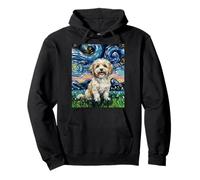 Opera d'Arte del Cane Carino della Notte Stellata Havanese Felpa con Cappuccio