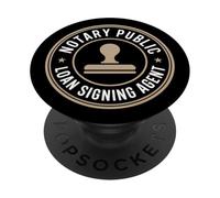 Opera d'arte del distintivo dell'agente di firma del prestito pubblico notaio PopSockets PopGrip Adesivo