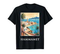 Opera d'Arte del Porto mediterraneo della Medina costiera di Hammamet Maglietta