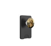 Opera d'arte del ritratto di Golden Retriever ispirata alla Monna Lisa PopSockets PopWallet per MagSafe