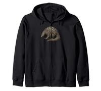 Opera d'arte della creatura corazzata del modello della scala di Pangolin Felpa con Cappuccio