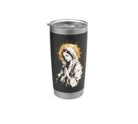 Opera d'arte devozionale cattolica in preghiera della Vergine Maria Bicchiere termico in acciaio inox doppia parete