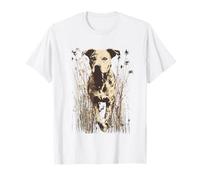 Opera d'Arte di Erba Selvatica del Cane della Miscela del Laboratorio del Ritratto del Maglietta