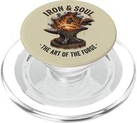 Opera d'arte di Iron And Soul Blacksmith Forge Incudine Hammer PopSockets PopGrip per MagSafe
