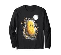 Opera d'Arte di Verdure del Ritratto di Motivo del Volto della Luna Maglia a Manica