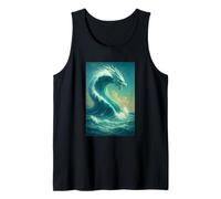 Opera d'Arte Fantasy dinamica dello Stemma dell'onda del Drago dell'Oceano Canotta