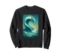 Opera d'Arte Fantasy dinamica dello Stemma dell'onda del Drago dell'Oceano Felpa
