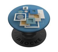 Opera d'arte geometrica astratta minimalista moderna PopSockets PopGrip Adesivo