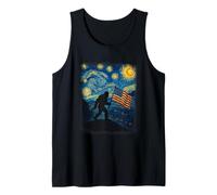 Opera d'Arte Ispirata a Vincent Van Gogh Starry Night Big Foot Canotta