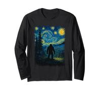 Opera d'Arte Ispirata a Vincent Van Gogh Starry Night Big Foot Maglia a Manica